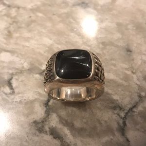 David Yurman signet with black onyx.
